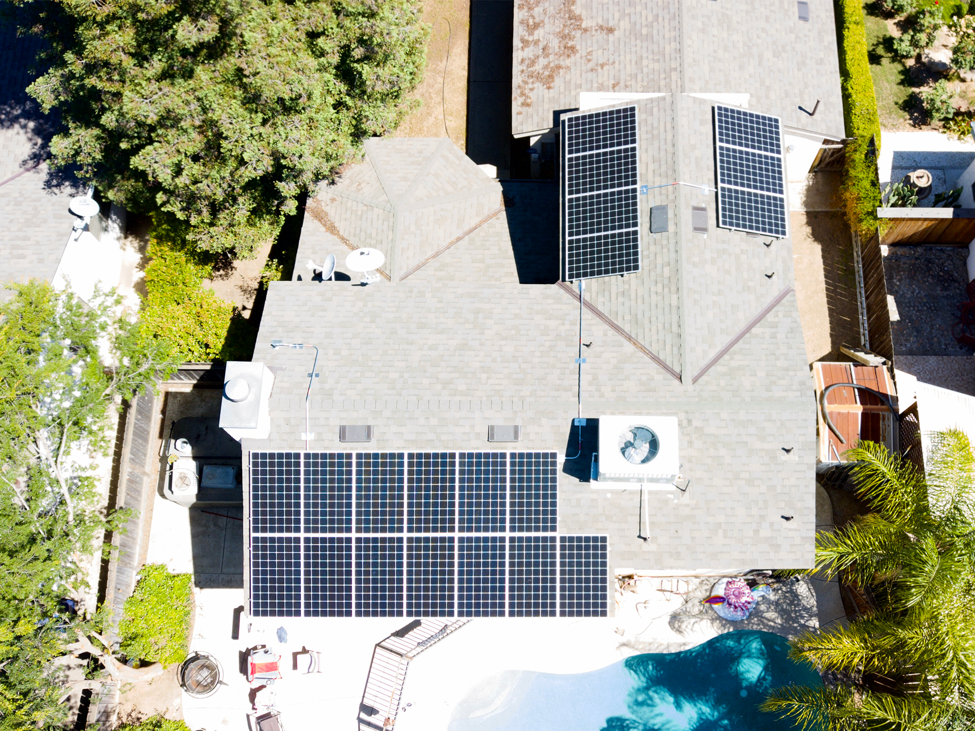 Overhead View of Beautiful Solar Installation in Fresno California