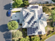 Arial View Of Residential Solar Install