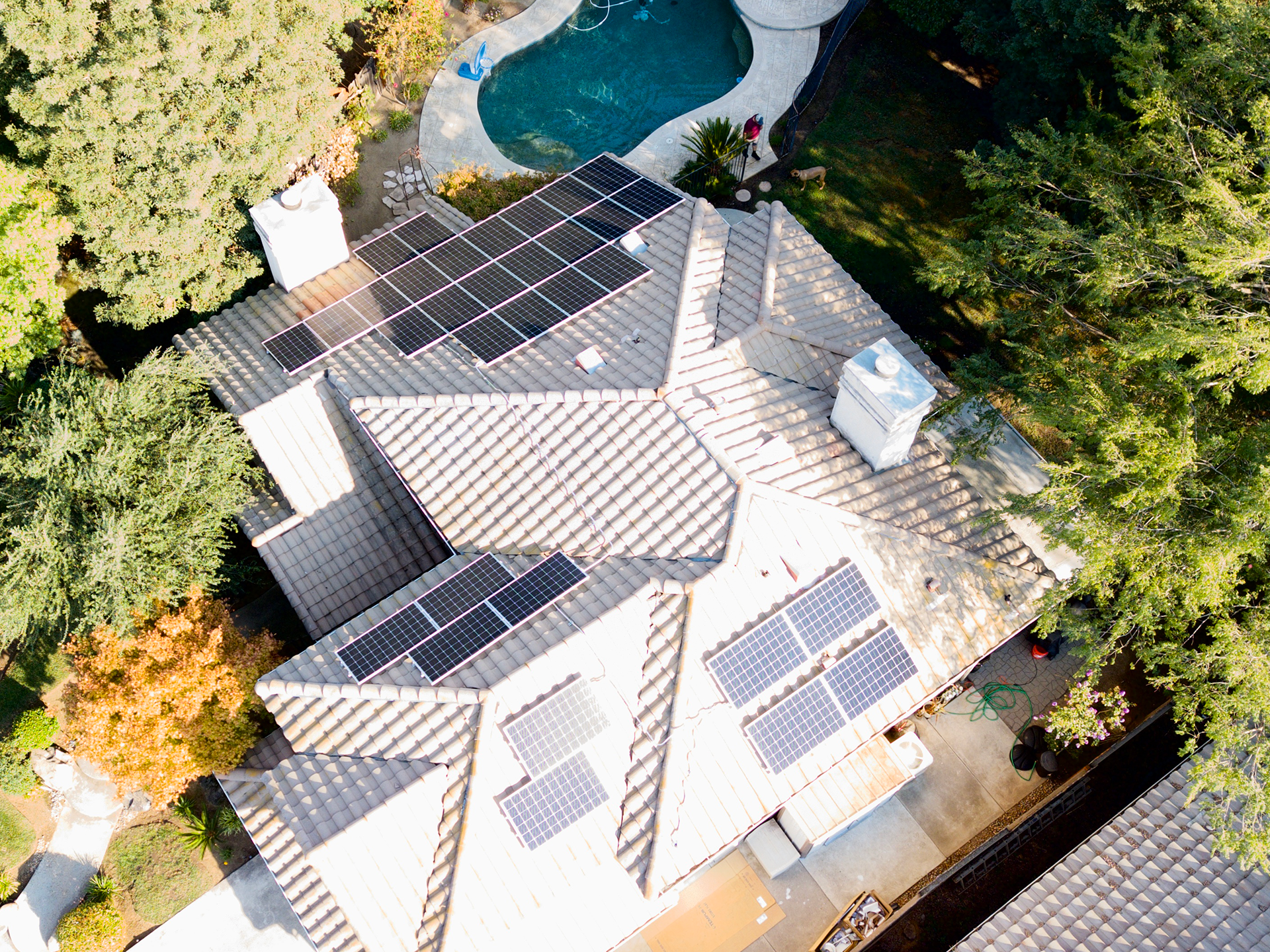 Residential solar install Fresno California