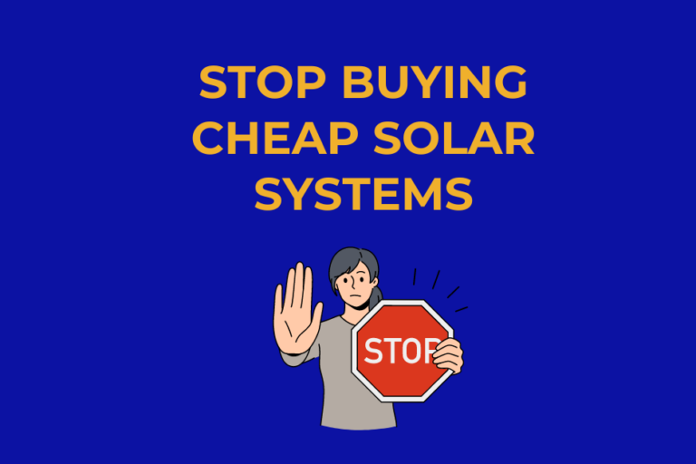 Stop Buying Cheap Solar