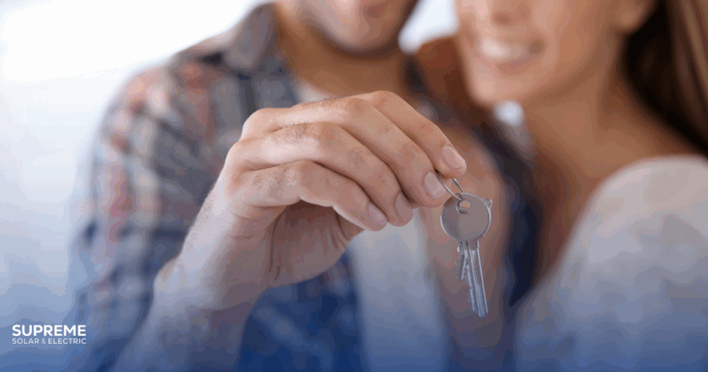 Are you a New Homeowner Now Thinking About Going Solar? a couple olds new house keys