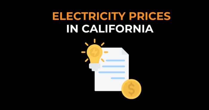 Electricity prices in California