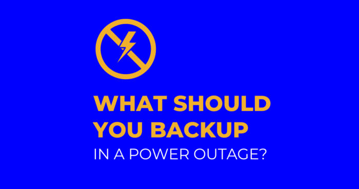 Which appliances or electrical loads should you backup