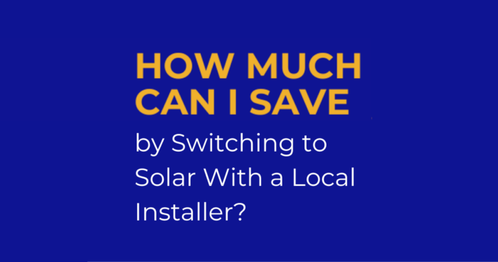 How Much Can I Save By Switching To Solar With A Local Installer?