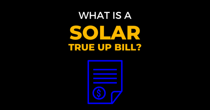 Solar True-Up Bill