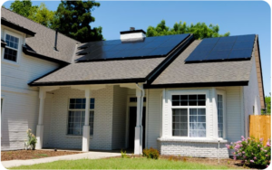 Solar panels on home