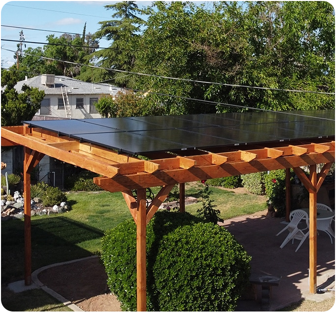 solar patio pergola