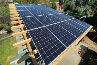 top view of solar patio