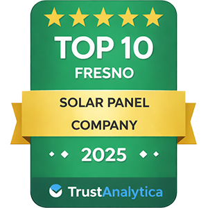 Top 10 Solar Panel Company, Fresno 2025, Trust Analytica Seal