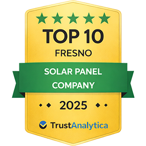 Top 10 Solar Panel Company, Fresno 2025, Trust Analytica Seal
